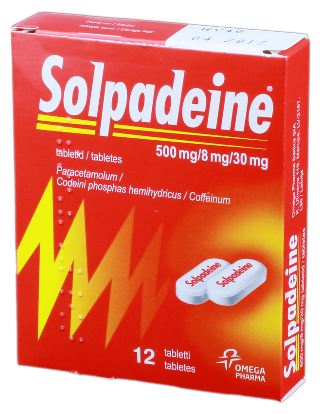 SOLPADEINE tabletes, 12 gab.