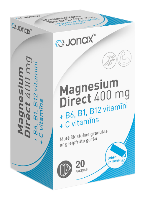 JONAX Magnesium Direct 400 mg paciņas, 20 gab.
