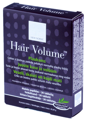 NEW NORDIC Hair Volume tabletes, 30 gab.