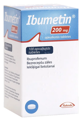 IBUMETIN 200 mg apvalkotās tabletes, 100 gab.