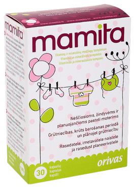 MAMITA Vitamīni grūtniecēm kapsulas, 30 gab.