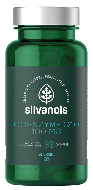 SILVANOLS Premium Coenzyme Q10 100mg kapsulas, 120 gab.