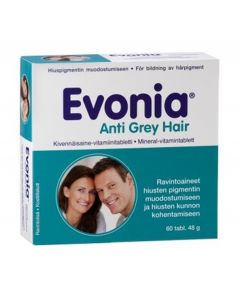 EVONIA Anti Grey Hair, minerālu un vitamīnu tabletes, N60