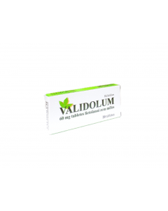 VALIDOLUM 60 mg tabletes lietošanai zem mēles, N20