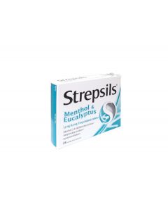 STREPSILS Menthol & Eucalyptus 1,2 mg/0,6 mg/8 mg sūkājamās tabletes, N24
