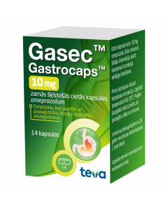 GASEC Gastrocaps 10mg kapsulas, N14