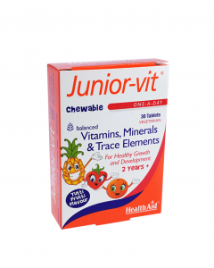HealthAid Junior-vit® košļājamās tabletes bērniem, N30