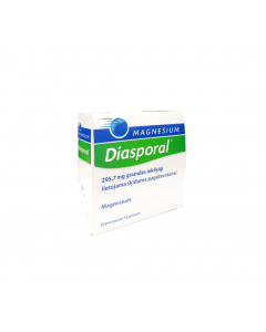 MAGNESIUM Diasporal 295,7 mg granulas iekšķīgi lietojama šķīduma pagatavošanai, N20