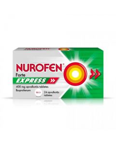 NUROFEN Forte Express 400mg apvalkotās tabletes, N24