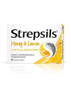 STREPSILS Honey&Lemon 1,2mg/0,6mg sūkājamās tabletes, N24