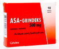 ASA-GRINDEKS (ASPIRIN) TBL 500MG N10 N20